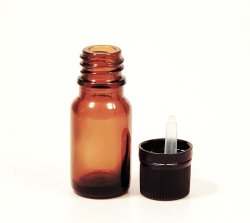 Photo1: 10ml Amber Glass Bottle with Dropper (Tamperproof)