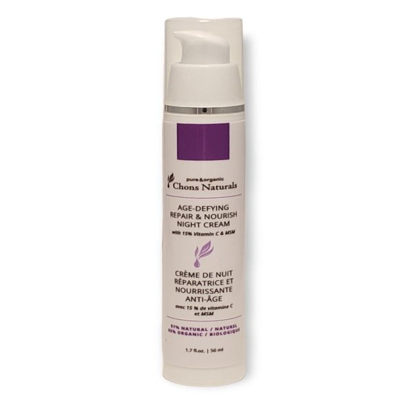 Photo1: Age-Defying Repair & Nourish Night Cream with 15% Vitamin C & MSM (New Unscented Formula) (1)