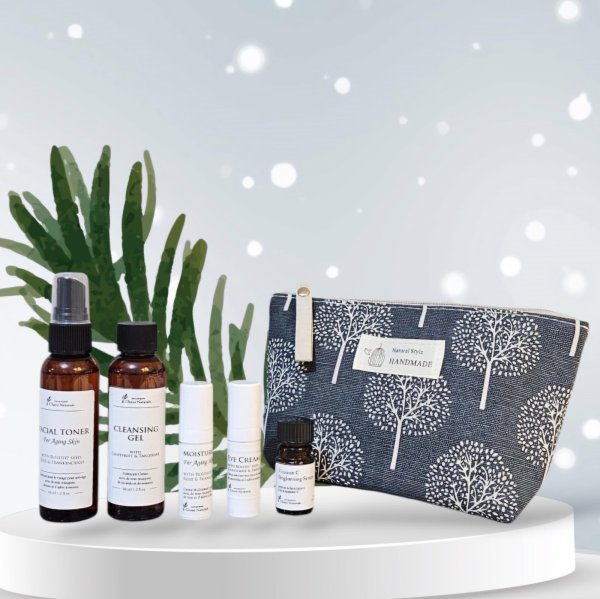 Photo1: Dry Skin Sample Set (Includes a Free Cosmetic Bag) (1)